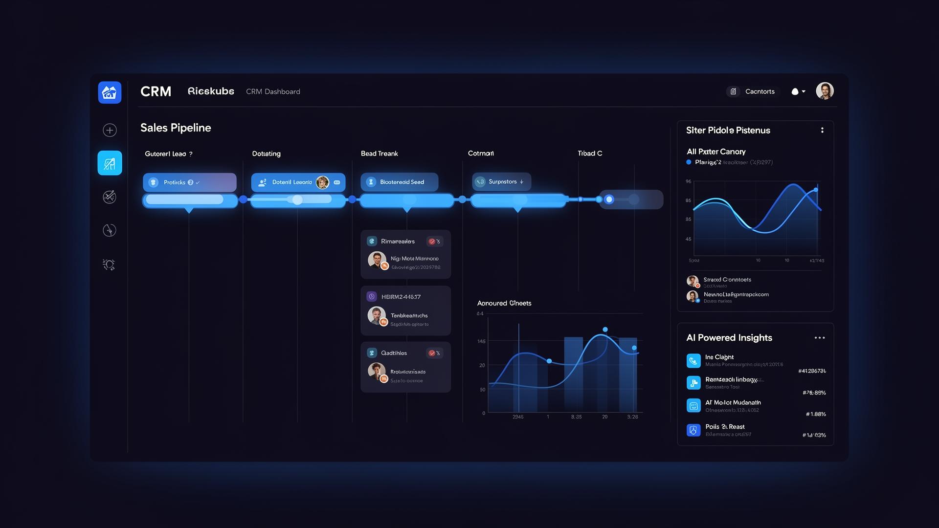 Vireon AI CRM Dashboard — automated sales pipeline